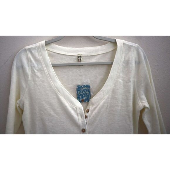 Intimately Free People OB1185372 Women's Sz XS Ivory Dylan Thermal L/S Bodysuit - Picture 3 of 8